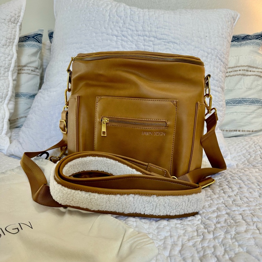 Fawn Design Tan Mini Diaper Bag/Backpack w/ Extra Ltd Edition Strap